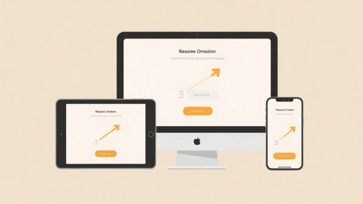 多端适配的注册流程示意,包含桌面与移动端界面